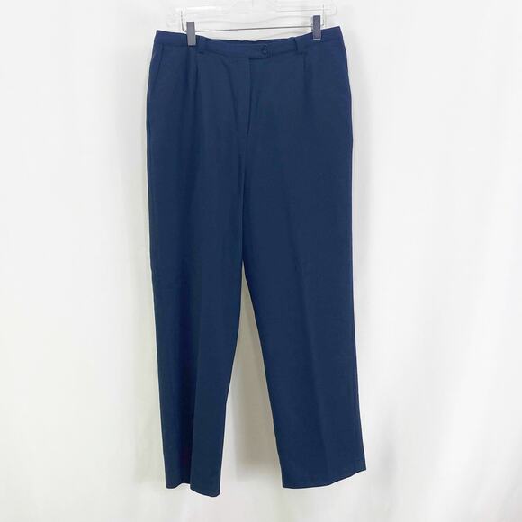 90s Vintage SAG HARBOR Navy Blue Wool Trouser Slacks - Picture 2 of 9